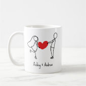 Custom Coffee Mug Gift for Girlfriend & Boyfriend (Gauche)