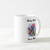 Custom Coffee Mug | Retro Octopus | Name & Text (Devant droit)