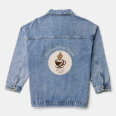 Custom Coffee Shop Denim Jacket – Personalized (Achterkant)