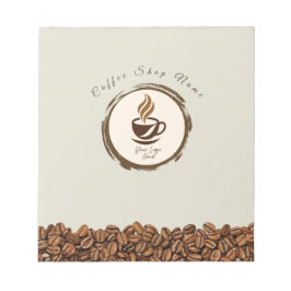 Custom Coffee Shop Notepad – Personalized Logo  Notitieblok