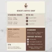 Custom Coffee Shop | Personalized Café Marketing Flyer (Achterkant)