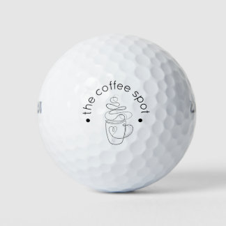 Custom Coffee Shop Voeg uw Logo Modern Minimalist  Golfballen