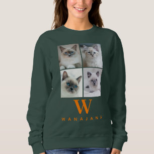 Custom College Pet Photo Monogram   DIERENVRIENDEN Trui