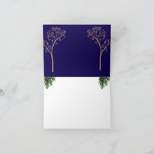 Custom Color Christmas Card Bedankkaart (Binnen)