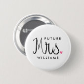 Custom Color Fun Script Future Mrs Bride Button (Voorkant /achterkant)