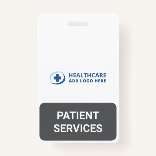 Custom Color Reception Patient Services Companion Badge (Voorkant)