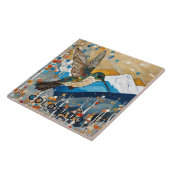 Custom Colorado Mountain Hummingbird Tegeltje (Zijkant)