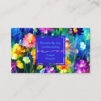 Custom Colorful Floral Bright Design Visitekaartje