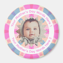 Custom Colorful Funky Mother’s Day Pink Star Photo