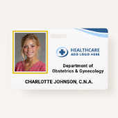  Custom Colors Codes Hospital Photo ID Badge (Devant)