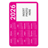 Custom Colors & Custom Photo 2026 Calendar Magnet (Vertical)