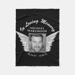Custom Comforting Photo Memorial Blanket Fleece Deken