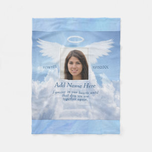Custom Comforting Photo Memorial Blanket Fleece Deken