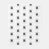 Custom Company Black Logo Pattern op White Fleece Deken (Voorkant)