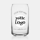 Custom Company Branded Business Logo Blikvorm Glas (Achterkant)