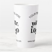 Custom Company Branded Business Logo Latte Mok (Voorkant)