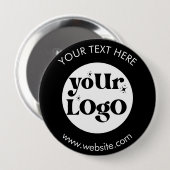 Custom Company Branded Business Logo Ronde Button 4,0 Cm (Voorkant /achterkant)