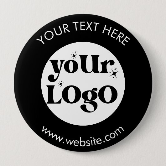 Custom Company Branded Business Logo Ronde Button 4,0 Cm (Voorkant)