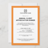 Custom Company Business Corporate Party Oranje Kaart (Voorkant)