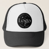 Custom Company Business Logo Black Trucker Hat Trucker Pet (Voorkant)