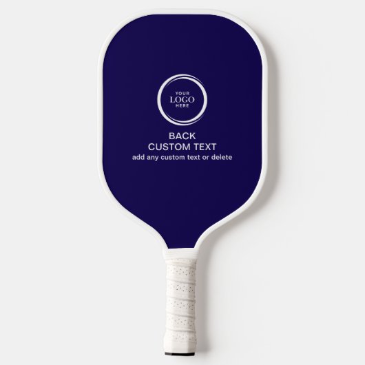 Custom Company Business Logo en tekst eenvoudig bl Pickleball Paddle (Achterkant)