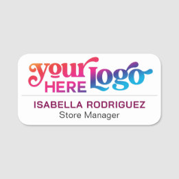 Custom Company Business Logo Medewerker Naamplaatje