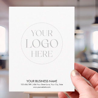 Custom Company Business Logo Modern Promotional Notitiekaartje