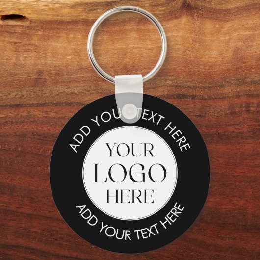 Custom Company Business Logo QR Code Modern Sleutelhanger (Voorkant)