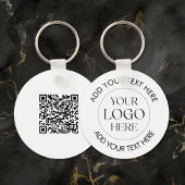 Custom Company Business Logo QR Code Modern Sleutelhanger