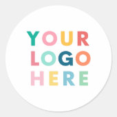 Custom Company Business Logo Ronde Sticker (Voorkant)