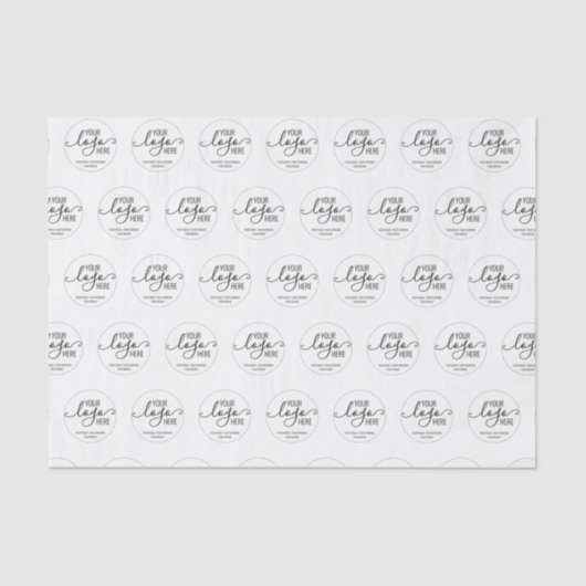 Custom Company Business Personal Logo Branding Tis Tissuepapier (Voorkant)