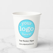 Custom Company Event Business Logo Professional Papieren Bekers (Achterkant)