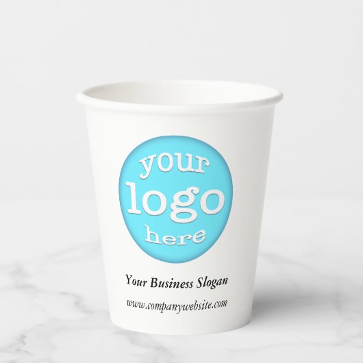 Custom Company Event Business Logo Professional Papieren Bekers (Voorkant)