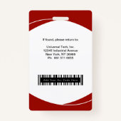 Custom Company Foto Logo Bar Code Beveiligings-ID  Badge (Achterkant)
