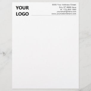 Custom Company Kantoor Letterhead met Logo Briefhoofd