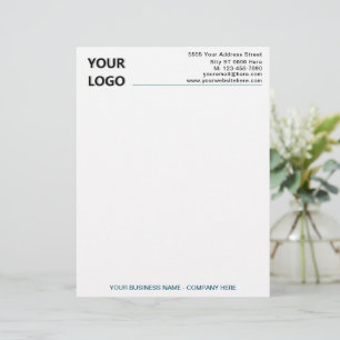 Custom Company Letterhead Sjabloon met QR-code Briefhoofd