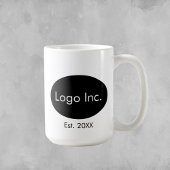 Custom Company Logo - Branded Mok Zwart