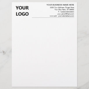 Custom Company Logo Business Letterhead Sjabloon Briefhoofd