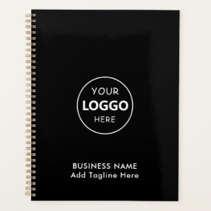 Custom Company Logo Business Promotion Black Planner
