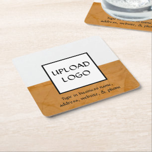 Custom Company Logo Business Promotion Gift Vierkante Kartonnen Onderzetter