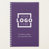 Custom Company Logo Business Promotion Paars Planner (Voorkant)