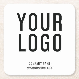 Custom Company Logo Business Vierkante Kartonnen Onderzetter