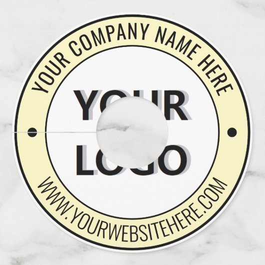Custom Company Logo Business Wijnglas Label (Voorkant)