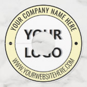 Custom Company Logo Business Wijnglas Label (Achterkant)