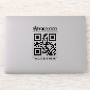 Custom Company Logo en QR Code Cut Vinyl Sticker
