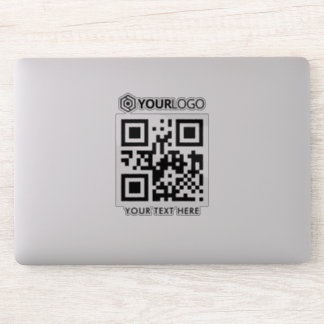 Custom Company Logo en QR Code Cut Vinyl Sticker