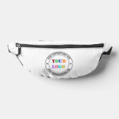 Custom Company Logo en tekst Fanny Pack uw kleur Heuptasje (Liggend)