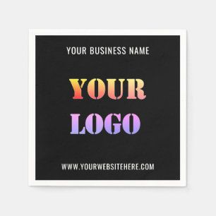 Custom Company Logo en tekst servetten Kies kleur