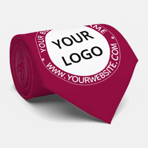 Custom Company Logo en Tekst Stropdas Kies uw kleu