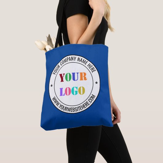 Custom Company Logo en Text Canvas tas Kies kleur (Dichtbij)